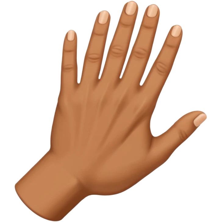 
hand in profile, showing stop emoji