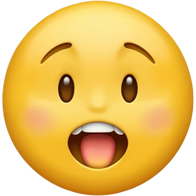 Flabbergasted yellow emoji, mouth open  emoji