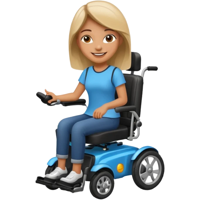 woman in motorized wheelchair emoji