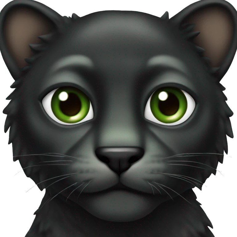 Animal pantera negra con ojos verdes caminando emoji