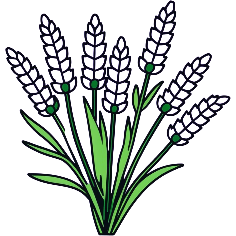 lavender plants in bouquet emoji