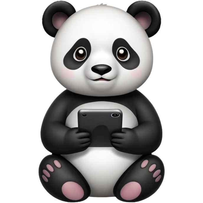 Panda texting  emoji