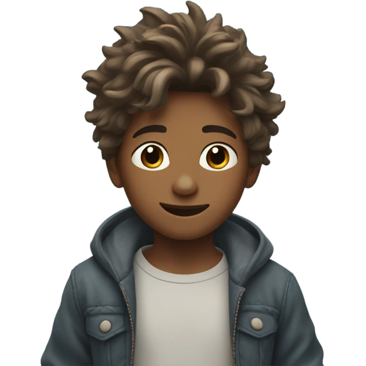 Boy in the wind emoji