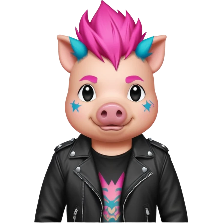 Punk drummer pig emoji