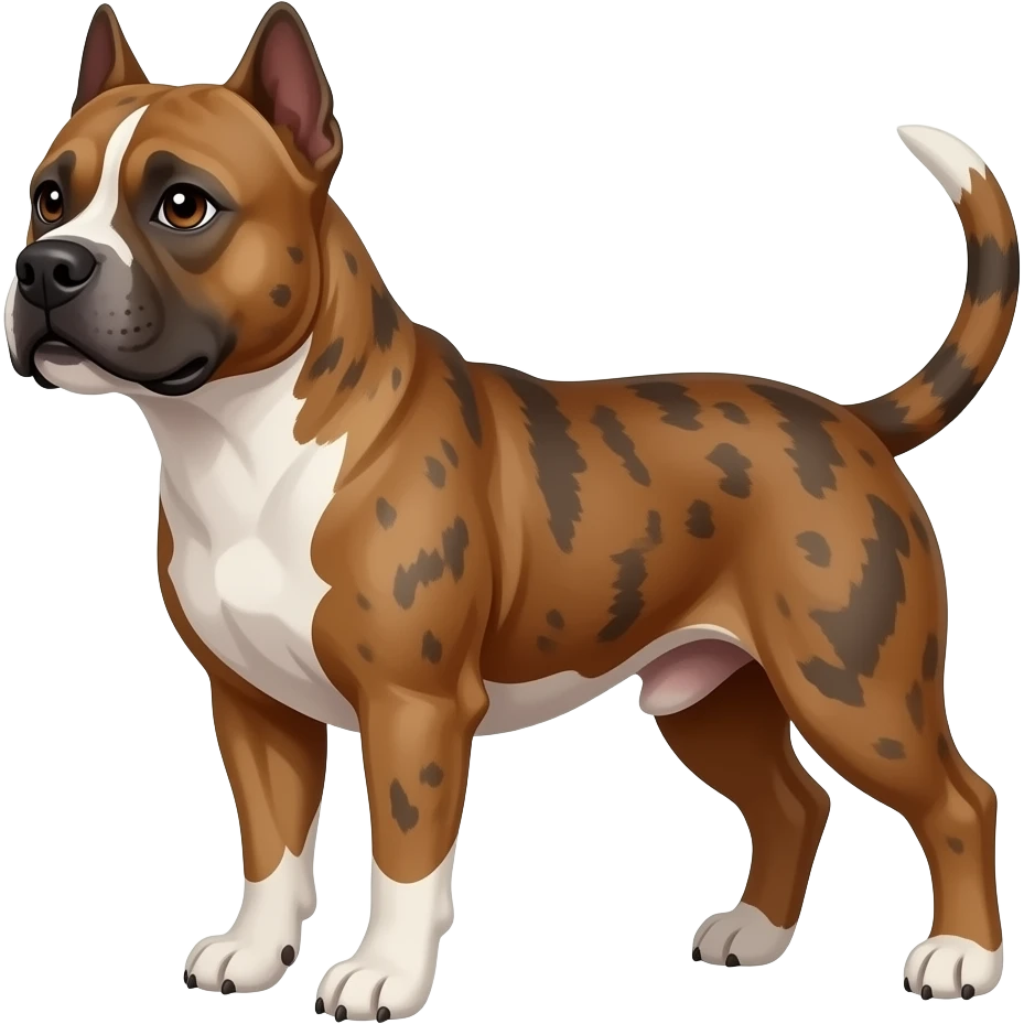 American staffordshire pitbull brindle mix emoji