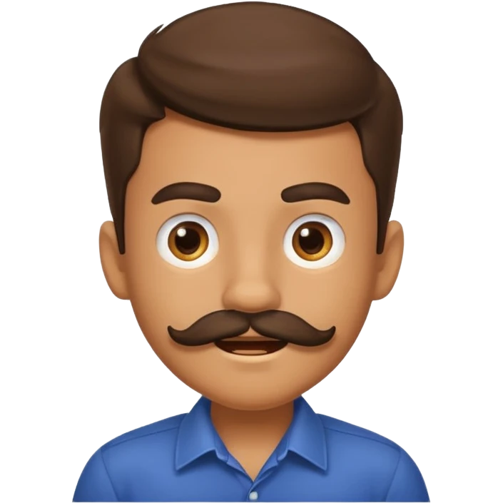 mustache Young boy,Big mustache, different faces. emoji