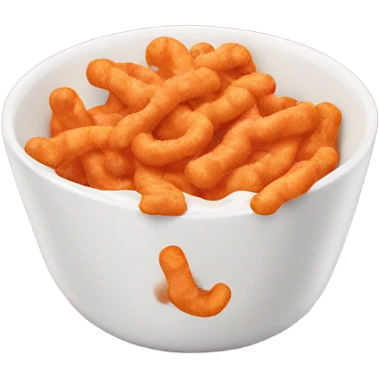 Cheetos in milk in a bowl emoji
