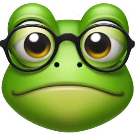 frog with a glasses emoji
