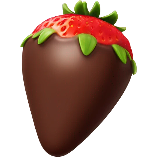 chocolate covered strawberry emoji