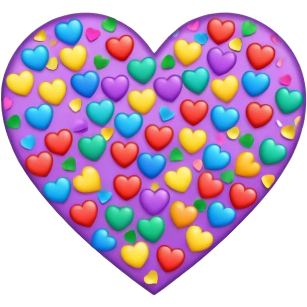heart with a confetti fill emoji