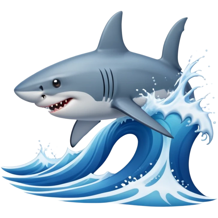 Shark in surf bored ￼ emoji