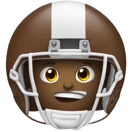 Football with a face emoji