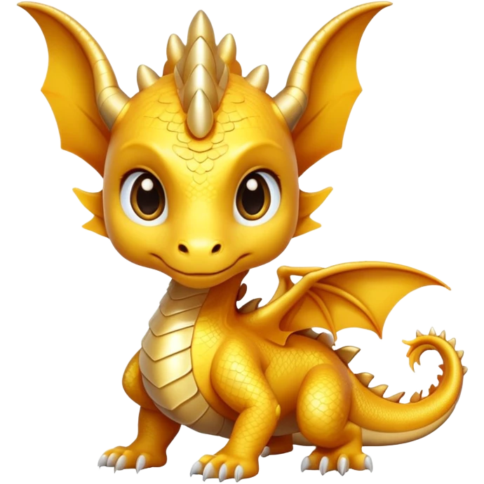 cute golden dragon with feminine qualities emoji