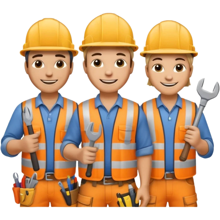 A big group of tiny construction workers THERE NEEDS TO BE 20 OF THEM IN TOTAL emoji