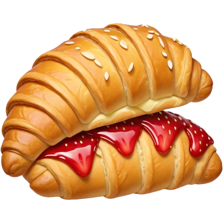 strawberry croissant emoji