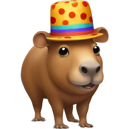 capibara woth clown hat emoji