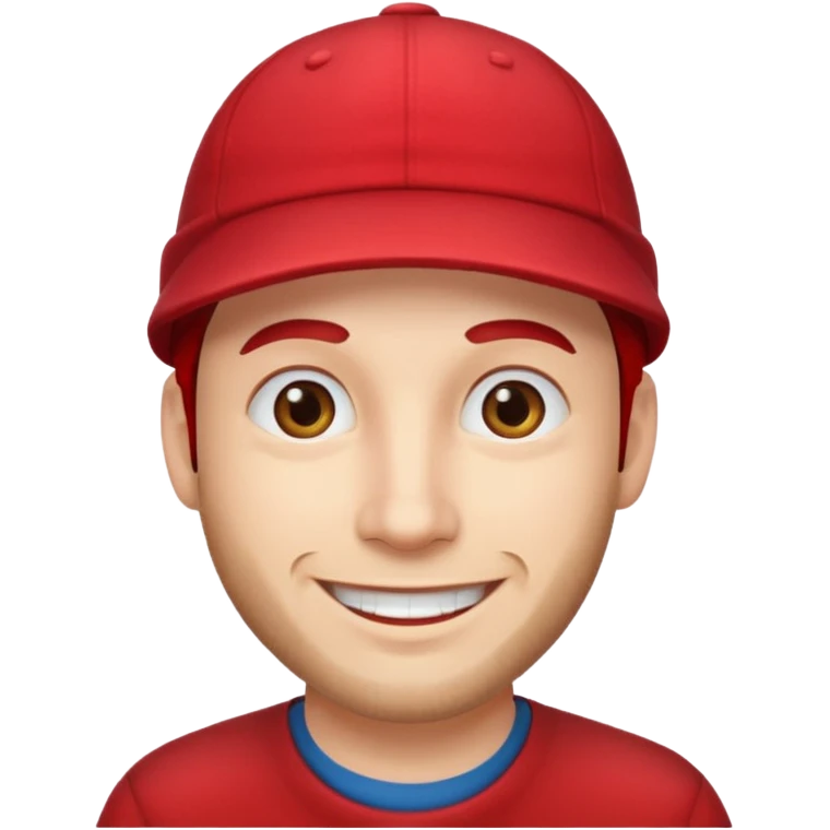 man with red cap like santa  emoji