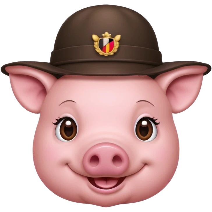 Pig wearing German hat emoji