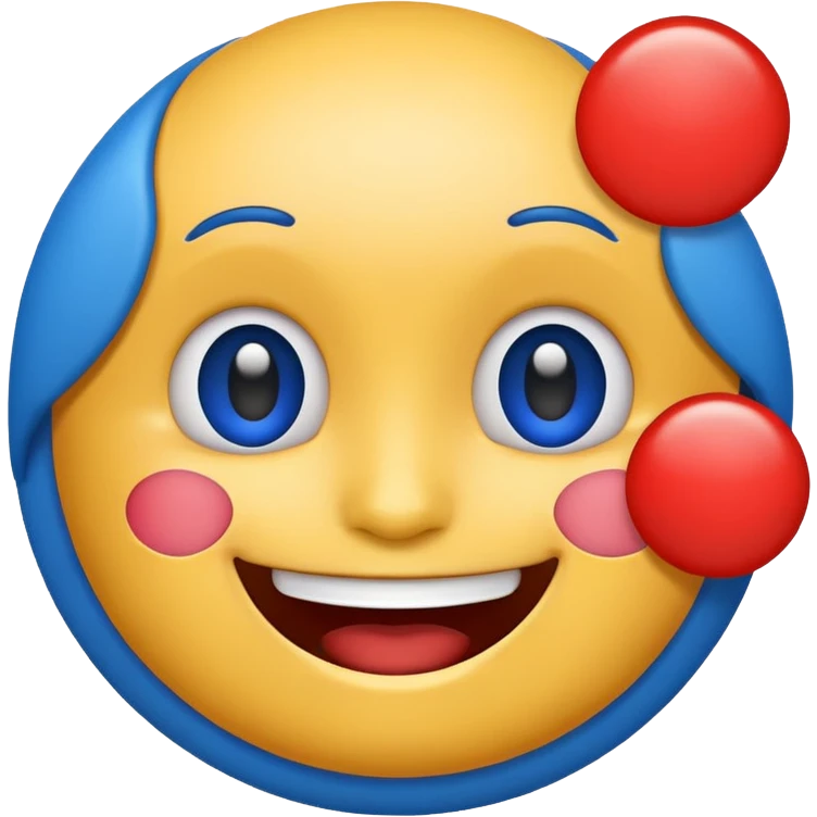 I want to have an emoji in the form of the letters AI in blue surrounded by a red circle emoji