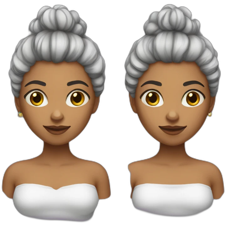 mulher de cabelo curto emoji