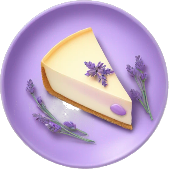 lavender cheesecake emoji
