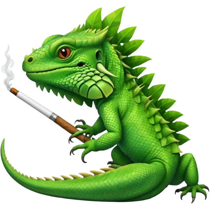 Iguana smoking emoji