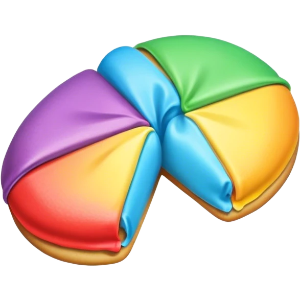 Rainbow Fortune Cookie  emoji