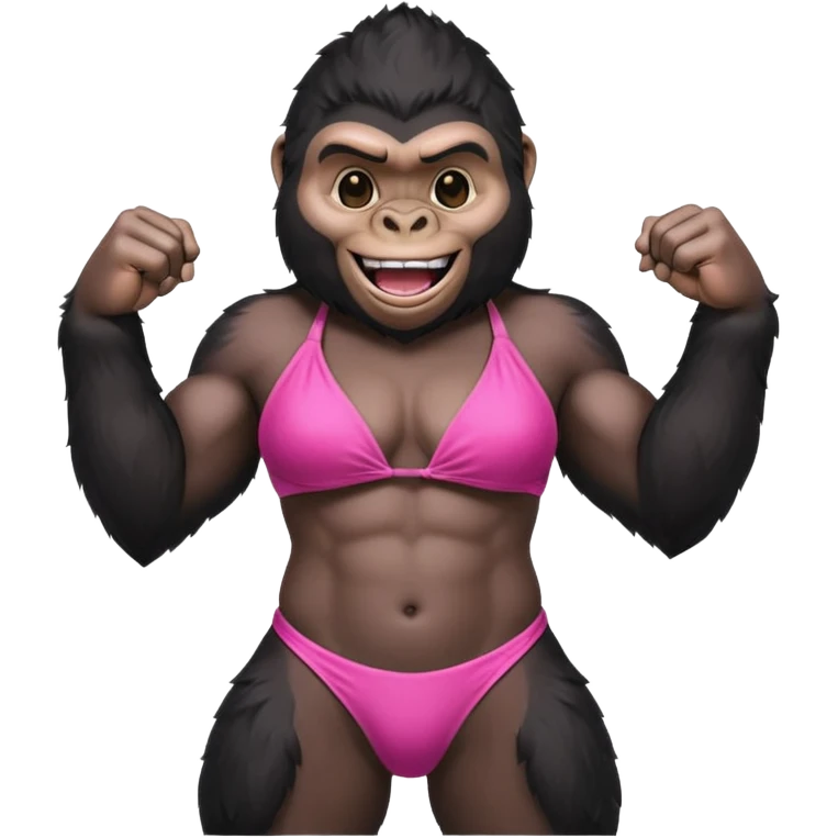 gorilla in pink bikini  emoji