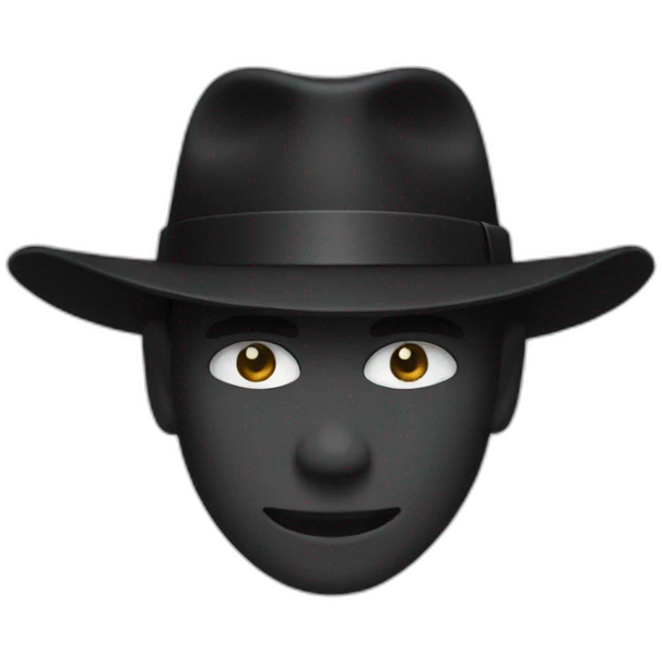 black hat emoji