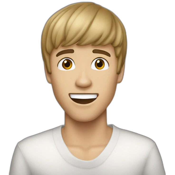 justin beiber singing emoji