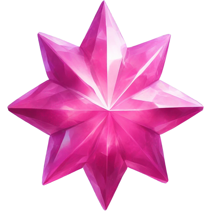 Large pink crystallized star emoji