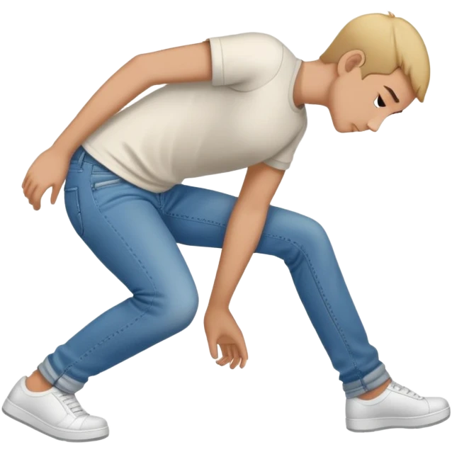 Someone bending down emoji