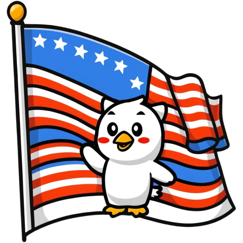 joyful larger American celebrating emoji