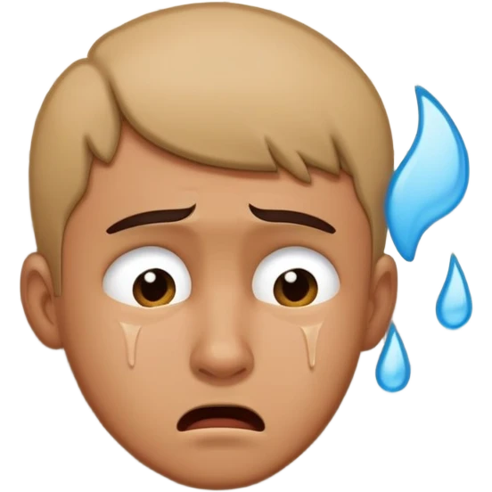 man hitting head against wall while cruing emoji