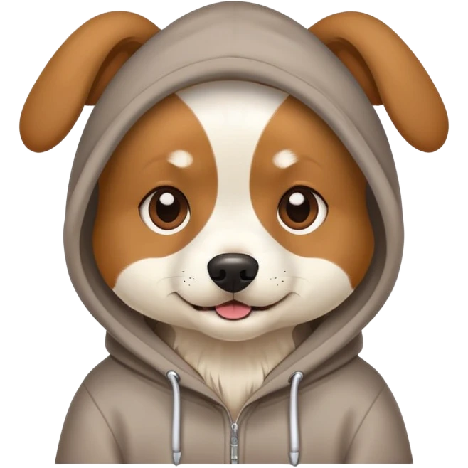 Dog wearing a hoodie  emoji