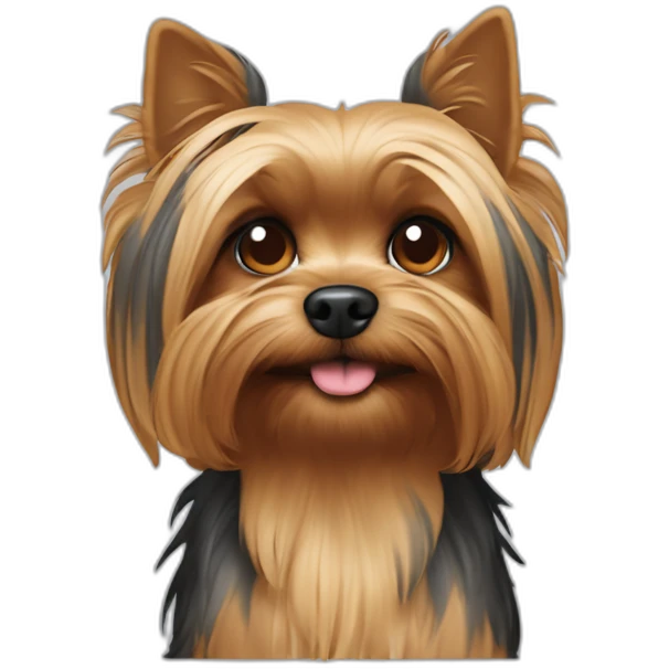 perro chiquito mezcla de yorki despeinado feo viejo pelo negro emoji