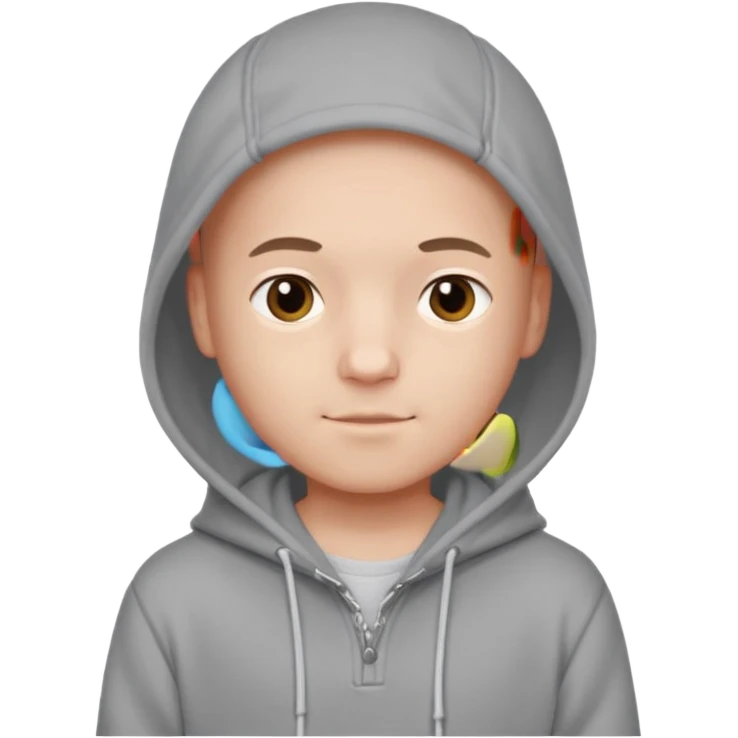 CUte bald boy in hoody emoji
