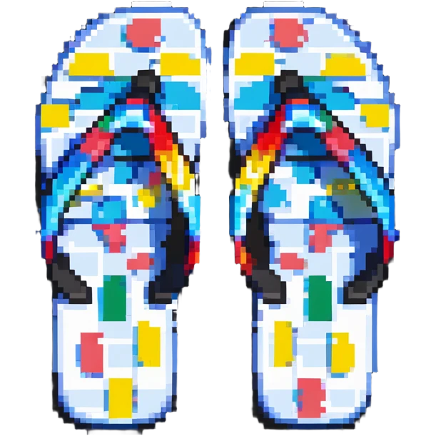 colorful flip flop sandal emoji