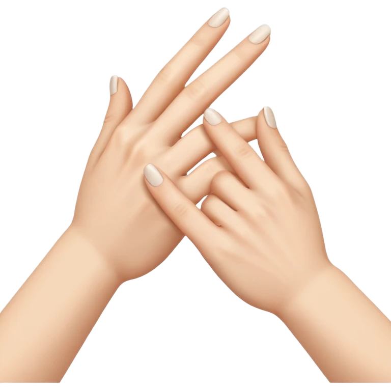two white hands in a secret handshake emoji