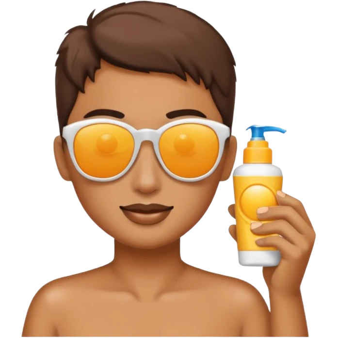 Sun with suncream and sunglasses emoji