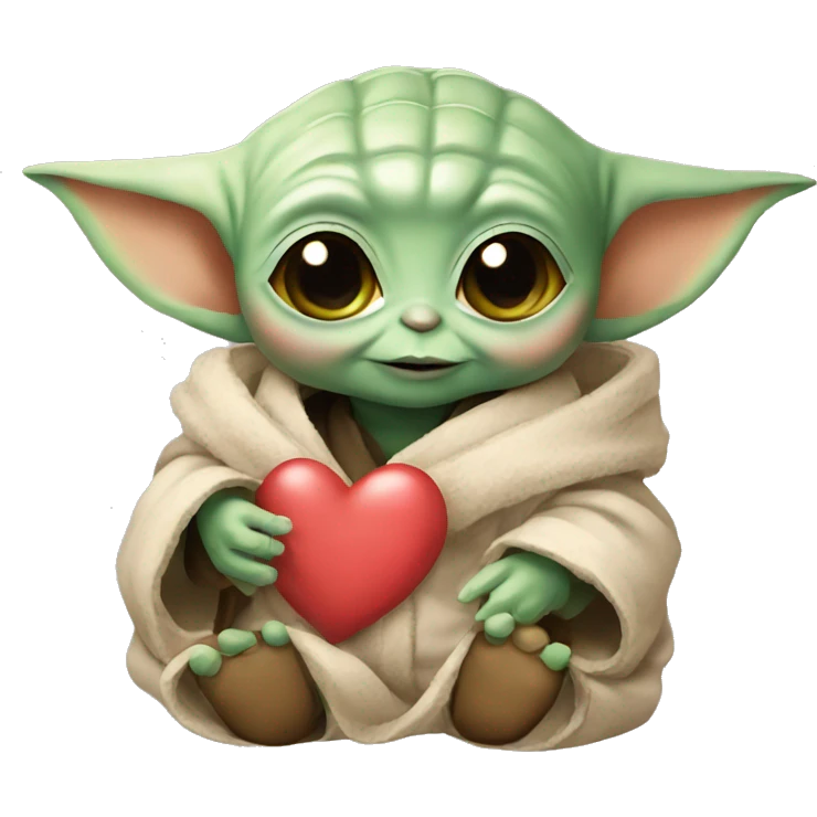 Baby Yoda sending love emoji