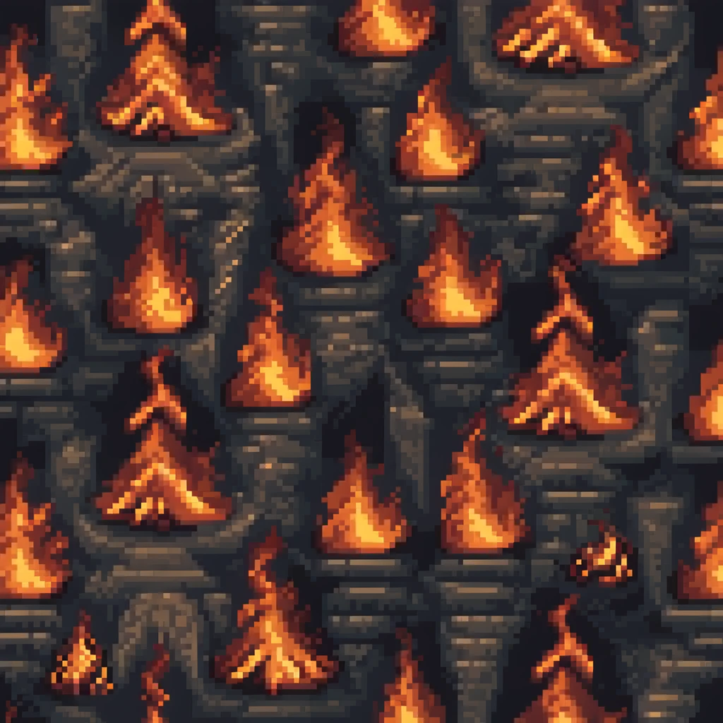 mage of fire with a background of a dark cave emoji