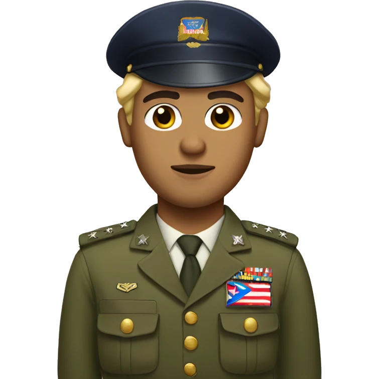 Puerto Rican military man with blonde hair and makeup  emoji