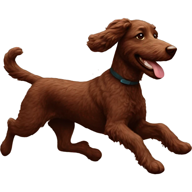 Chocolate Doodle running emoji