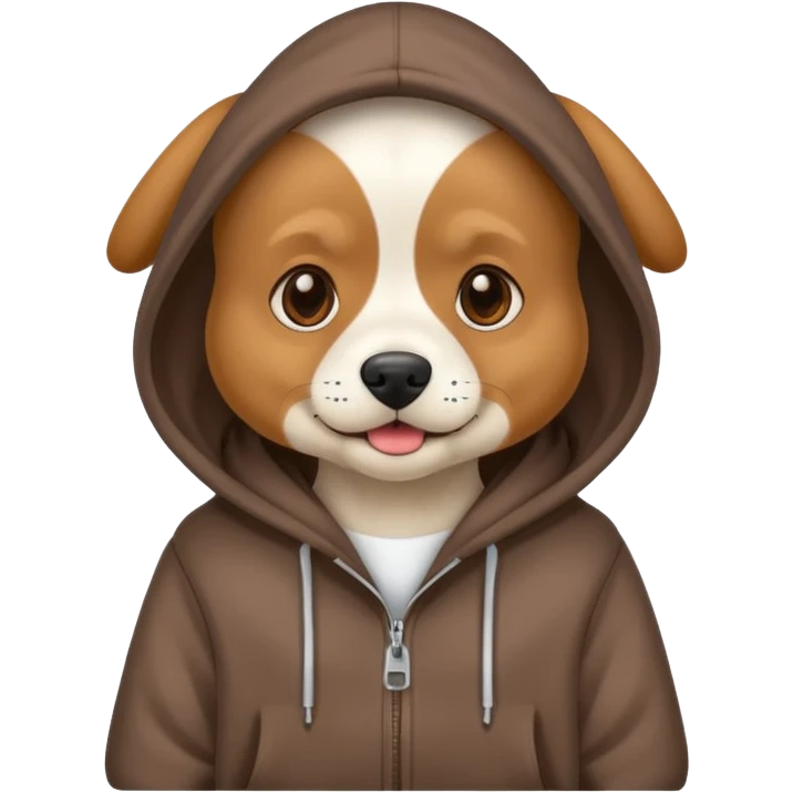 Dog wearing a hoodie  emoji