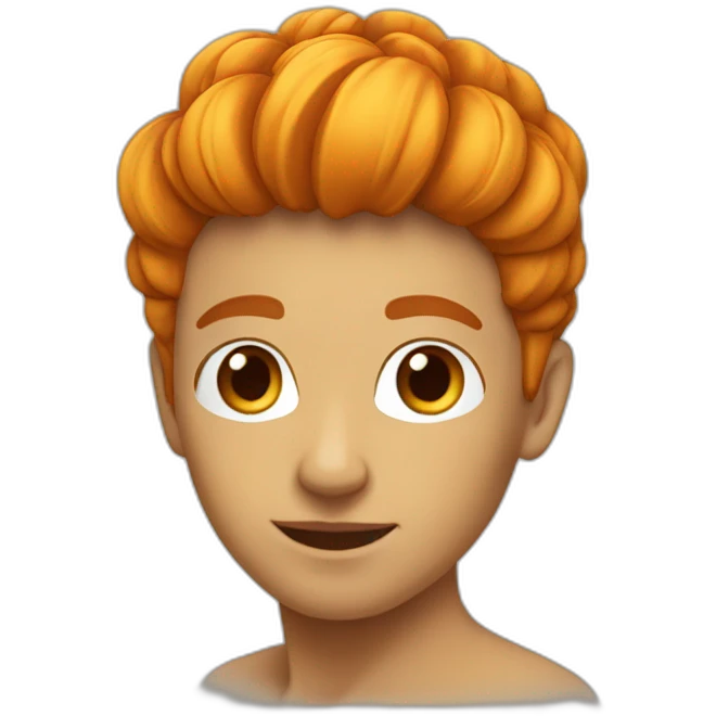 citrouille avec des cheveux roux emoji