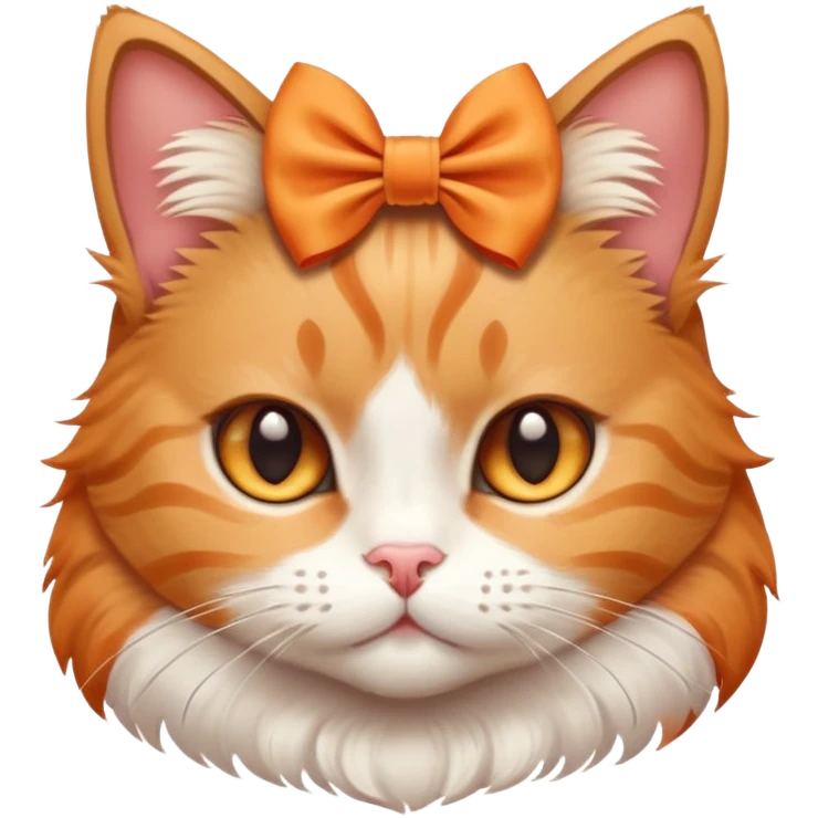 cute cat wearing a bow emoji
