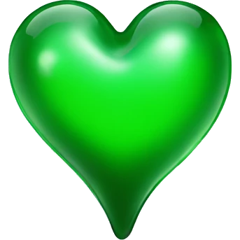  toxic green glass heart emoji