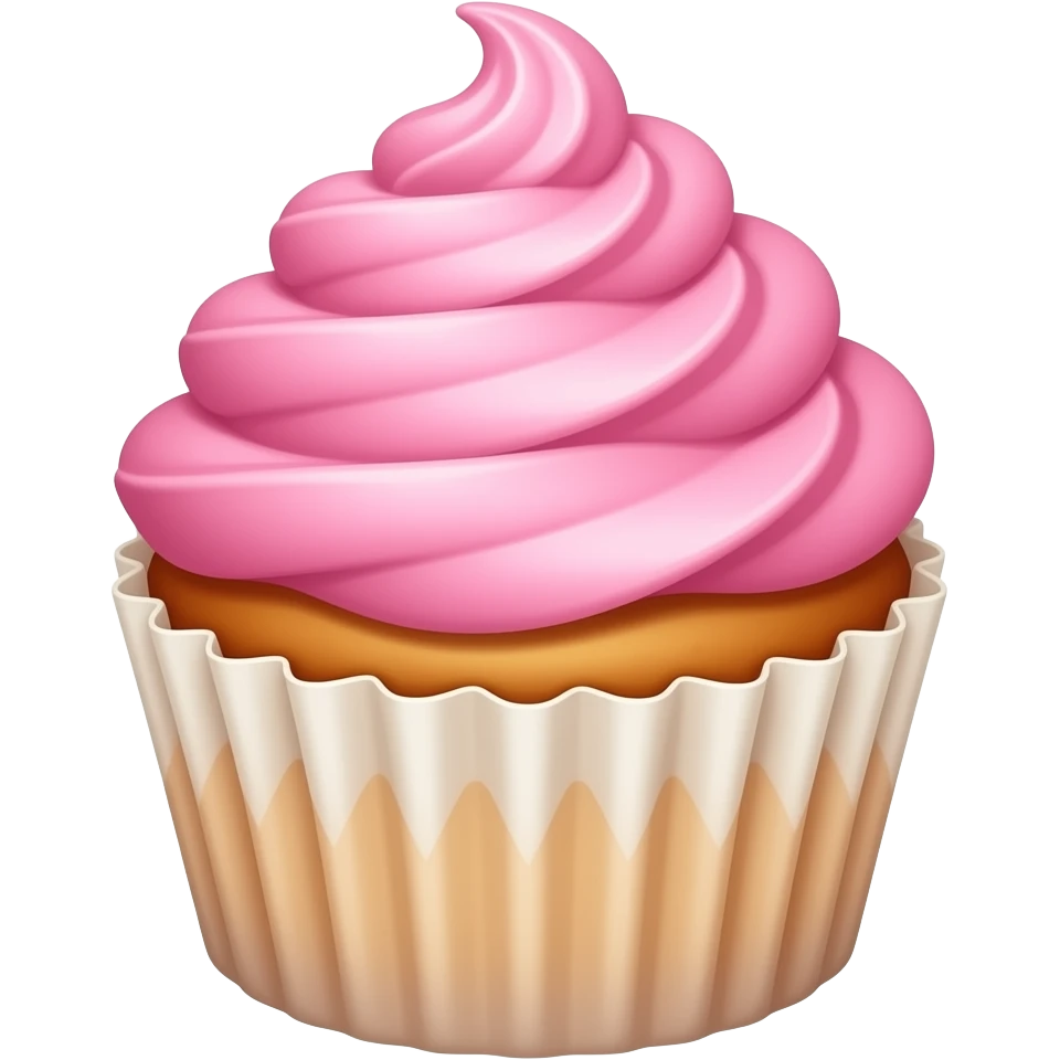 Cupcake with pink icing emoji