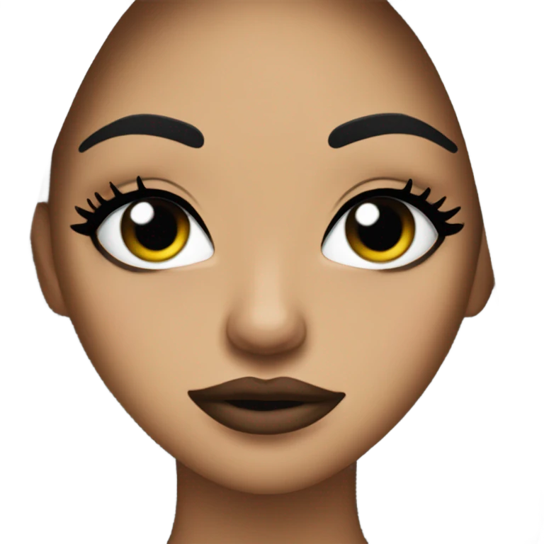 diva emoji with nails and lashes and pouty li emoji